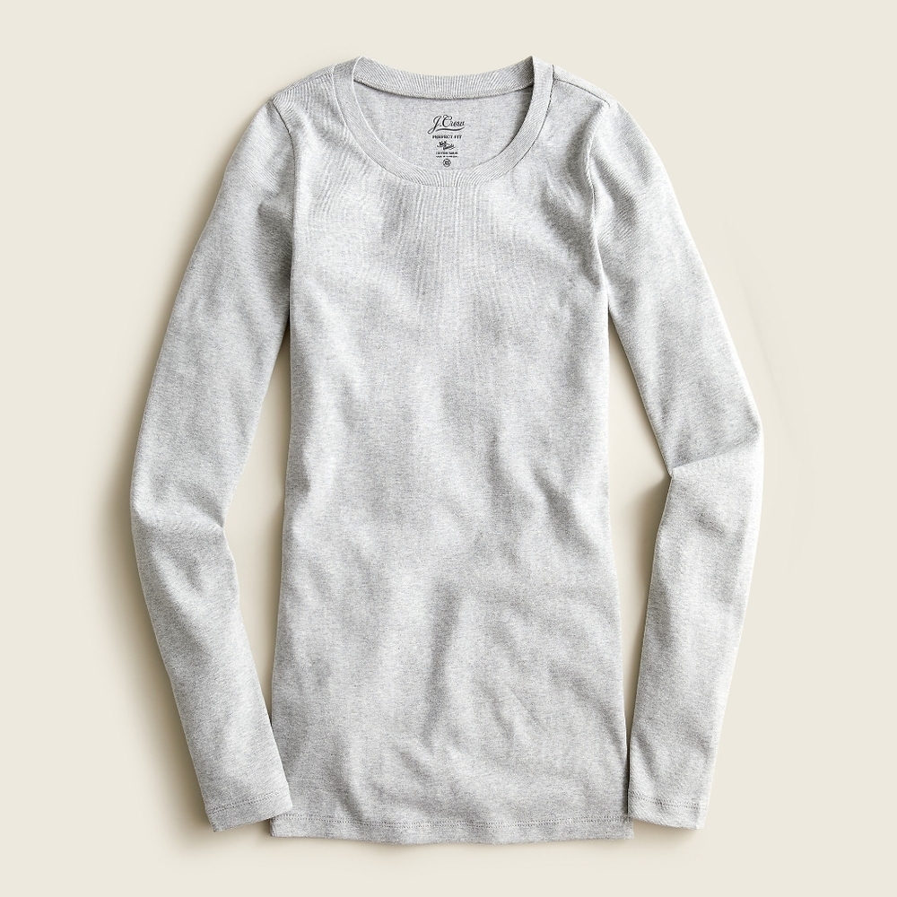 New! J. Crew Sz L Slim Perfect Long-sleeve T-shirt Cotton Top NWT